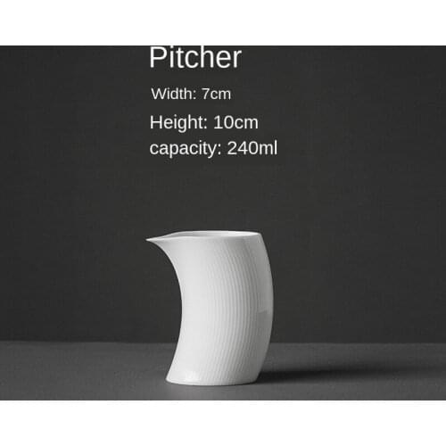 Ceramic Whiteware Pitcher Jade Porcelain Creative Tea Hai Fen High White Tea Bowl Thin Tire Kung Fu Tea Set Tea Ceremony Chahai