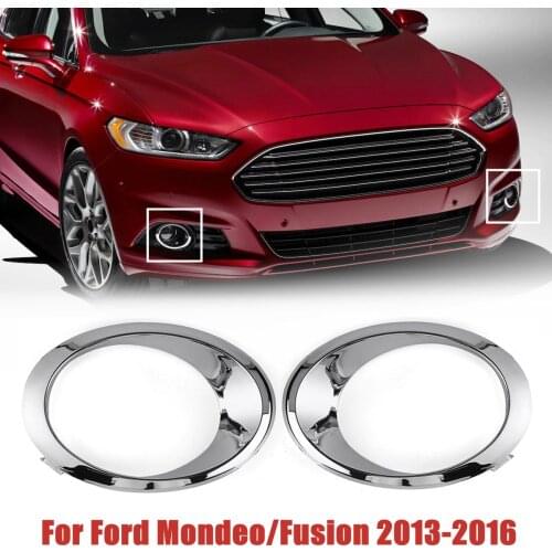 LH/RH Chrome Fog Light Cover Bezel Trim Ring for ford Fusion Mondeo 2013 2014 2015 2016 Car Styling