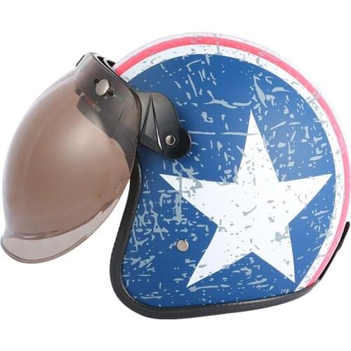 DOT Certification Motorcycle Helmet Open Face Vintage Retro Scooter Motorbike Cafe Racer Cascos Moto Casque Vespa Capacete