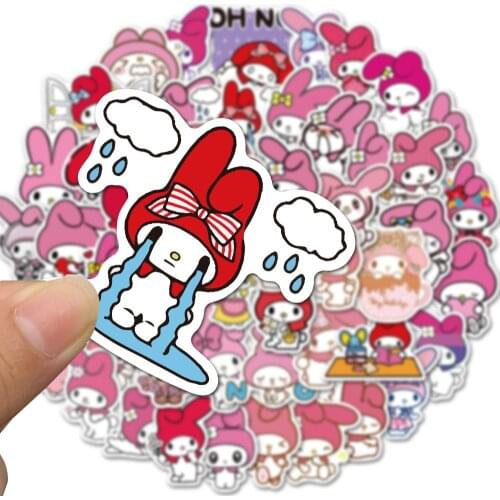 10/30/50PCS Cartoon Cute Image Little White Rabbit Graffiti Sticker Sticker Luggage Trolley Case Notebook Cup Waterproof Sticker