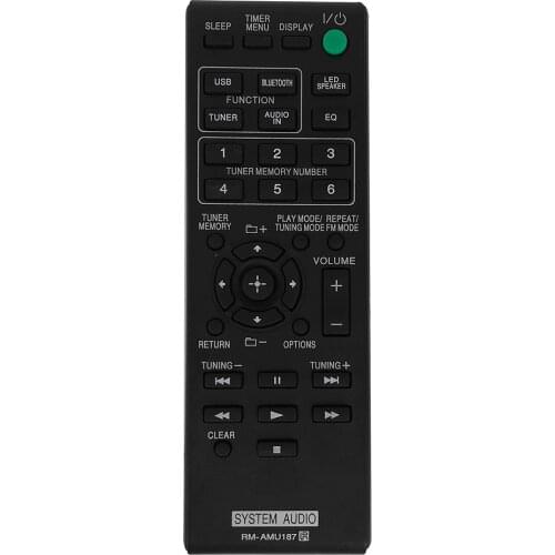 New Replacement for Sony Remote Control RM-AMU187 For PERSONAL AUDIO SYSTEM GTK-N1BT Fernbedienung