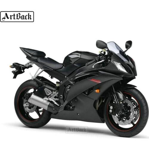 New 8pcs 5d diamond painting motorcycle 40x60cm icon full square & round truck landscape canvas mosaic diamond art sticker