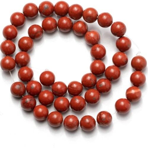 Wholesale Red Jaspers Natural Stone Loose Beads for Jewelry Making Accessories 4 6 8 10 12mm Necklace Bracelet DIY