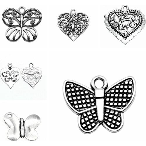 Wecharms bulk charms for jewelry making kit pendant diy jewelry accessories Butterfly Charms