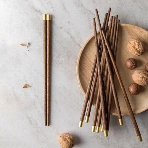 5Pair Chopsticks Classic Natural Wooden Reusable Chinese Style Chopstick Dishwasher Safe