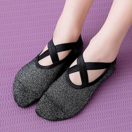 Women Professional Anti Slip Bandage Sports Yoga Socks Ladies Ventilation Pilates Ballet Socks Dance Sock Slippers