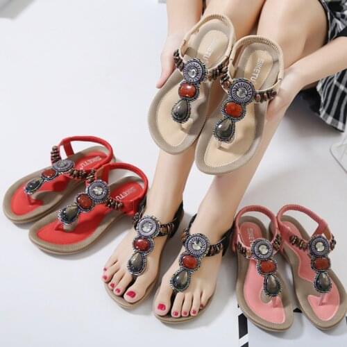 2021 Summer Shoes Woman Sandals Flat SandaliasOpen Toe Sandals Vintage Anti-slip Breathable Casual Female Platform Retro Shoes