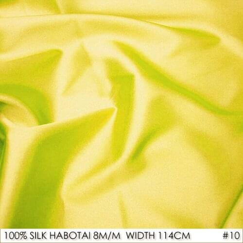 SILK HABOTAI 114cm width 8momme/100% Pure Mulberry Silk Lining and Batik Painting Tissus Patchwork Fabric Bright Yellow NO 10