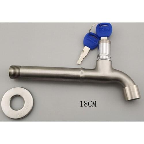 Keys Faucet Kitchen Bibcock Tap G1/2 Thread Anti-theft Faucet Public Basin Lock Keys Water Tap Bibcock Faucet for Garden Outdoor