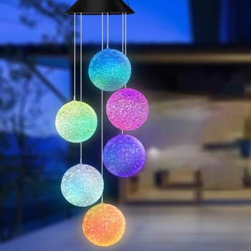 LED Fairy Light Solar String Light Chain Garland Outdoor Waterproof Chandelier Garden Patio Decoration Wind Chime Lamp