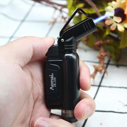 Turbo Torch Cigarette Lighter Blue Flame Cigar Jet Lighter Inflatable Butane Gas Spray Gun Lighter Smoking Gadgets for Men