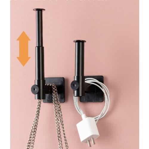 Retractable Plastic Wrap Rack Wall Hanging Kitchen Roll Paper Pot Cover Rack Bathroom Tissue Holder Free Punch Storage Racks