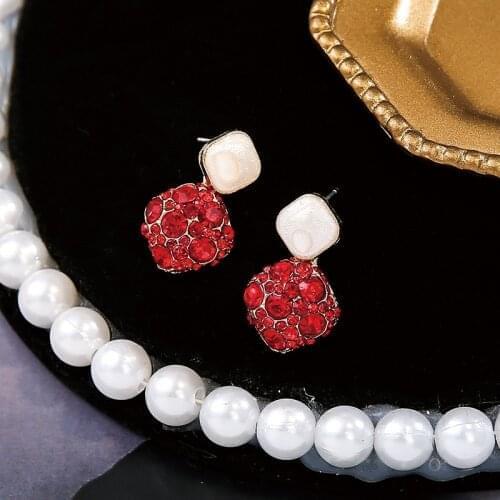 Bright Rhinestones Earrings Fashion All-match Multicolor Dangle Earrings for Women 2020 Fashion Jewelry Bijoux Kolczyki