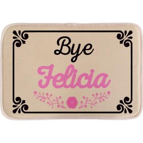 Funny Patio Furniture Welcome Doormat Print With Bye Jelicia Home Decor Indoor Outdoor Mats Short Plush Fabric Bathroom Mats