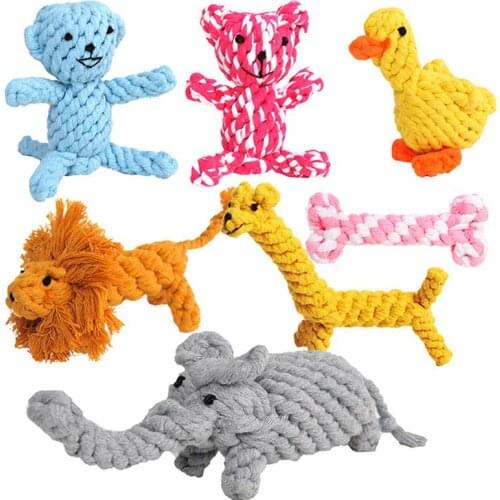 Kapmore 1pc Dog Toy Creative Animal Shape Teeth Cleaning Bite Resistant Dog Rope Toy Pet Bite Rope Pet Supplies Dog Favors
