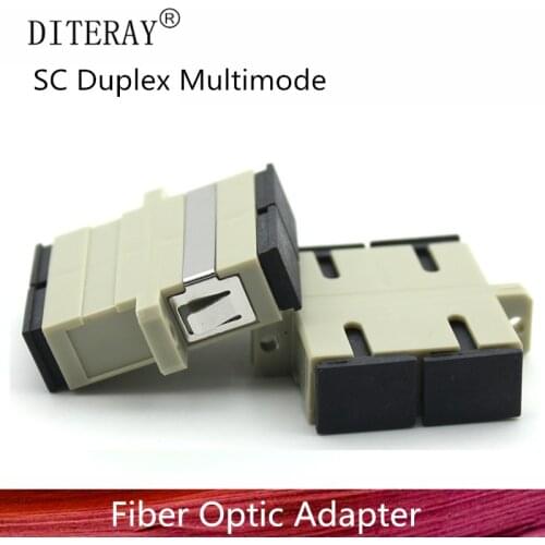 100PCS/Lot SC to SC Duplex mode Fiber optic Adapter multimode Optical fiber coupler Fiber flange SC connector