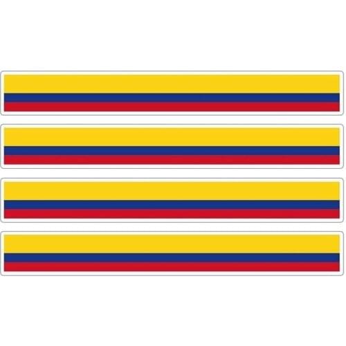 4 X Colombia Car Stickers Car Stripe Motorcycle Racing Flag Sticker Car Window Decal Bike Moto Accessories Waterproof,13cm*2cm