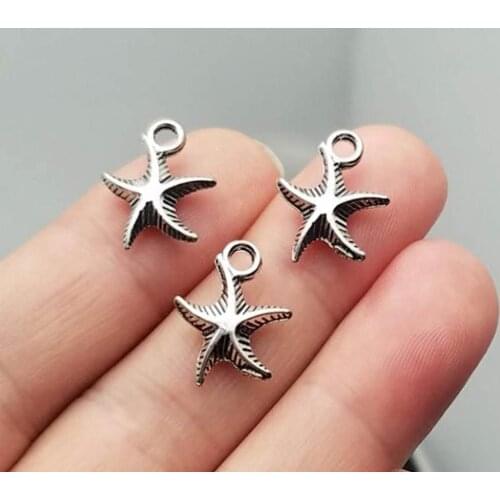 40pcs/lot--16x14mm, Antique silver plated Starfish charms,DIY supplies, Jewelry accessories