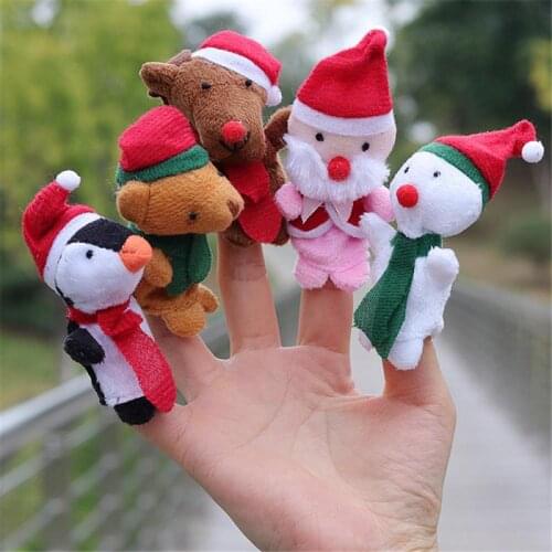 5/10pcs Christmas Finger Toys Mini Animal Finger Dolls Parent-child Early Education Toys High Quality Baby Toy For Birthday Gift