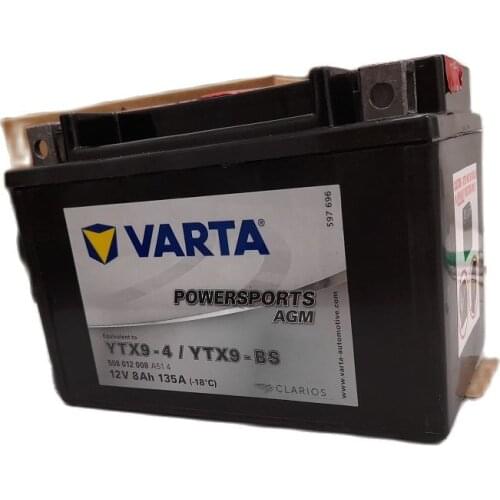 Varta YTX9-BS battery for moto 12V 8Ah rechargeable. Starter battery. Battery 12V moto