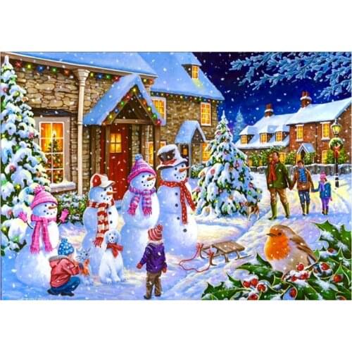 2019 new arrived 5d diy Diamond Painting Snow night diamond Diamond Embroidery Cross stitch home Decor for christmas gift zx