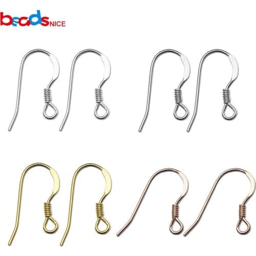 Beadsnice 925 Sterling Silver Earring Hook Ear Wire Earring Ball Jewelry Accessory Findings ID25408