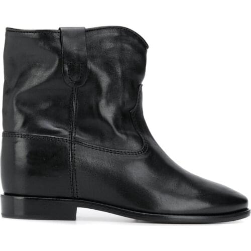 Women Shoes Paris Cluster Boots New Season Black Genuine Leather Ankle Boots