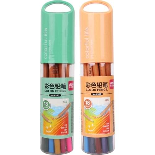 Deli 18 Colors Professional Oil Color Pencils Set Artist Painting Sketching Wood Color Pencil School Art Supplies