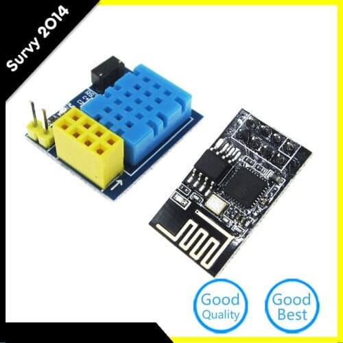 For Arduino ESP8266 DHT11 Temperature Humidity Sensor WiFi Module Wireless Module ESP-01 or ESP-01S Smart Home IOT Project Kit