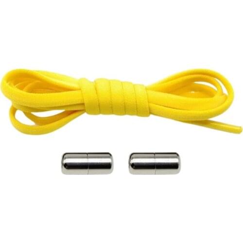 Adult Kids Elastic Shoe Laces Adjustable DIY No Tie Strings with Metal Buckles Y1QE