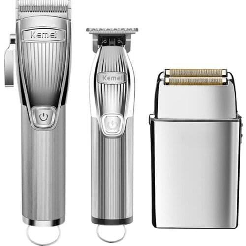 Original kemei barber shop electric hair clipper machine professional hair trimmer rechargeable beard corded cordless shaving