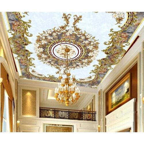 European Large ceiling Papel Mural 8d/3D flower Wallpaper Mural for Living Room 3d Wall paper 8d Photo Mural 3d Wallcoverings