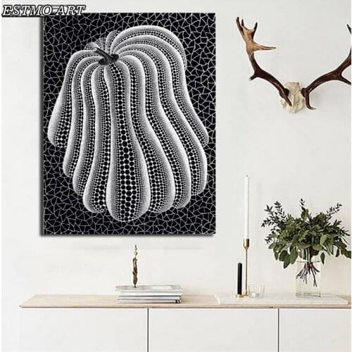 Canvas Painting Wall Art Cuadros Black and White Pumkpin Modern Paintings on The Wall for Living Room Decoration Wall Pictures
