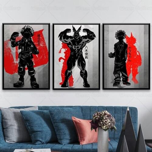 Classic Anime My Hero Academia Series Picture Nordic Painting Quality Canvas Living Kids Room Wall Art Home Decor Poster