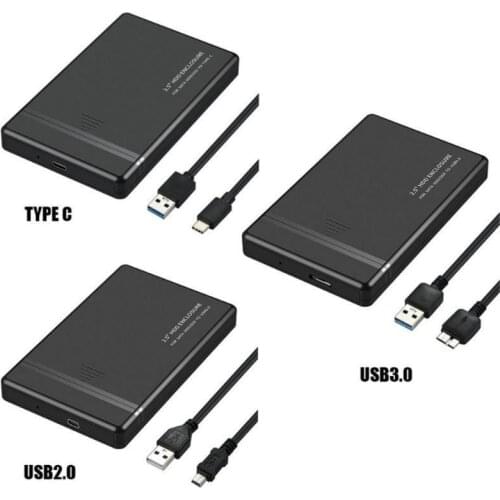 USB 3.0 / 3.1 2.5 Inch HDD Driver Enclosure USB3.0/2.0/Type-C Supports SATA HDD/SSD Mobile Hard Disk Enclosure For Laptop