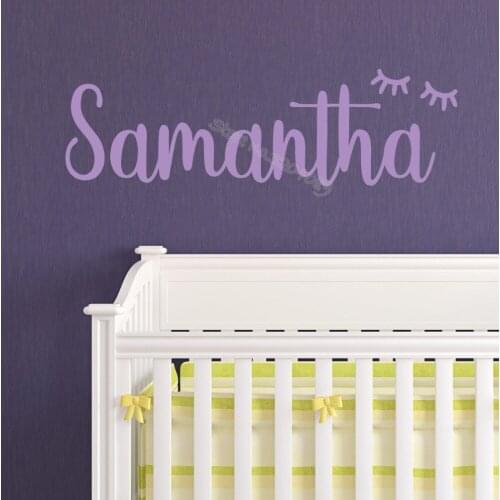 Beauty Sleepy Eye wall sticker Personalized Custom name Wall Decal home decor Girls Baby Kids Bedroom nursery Art Mural EB469