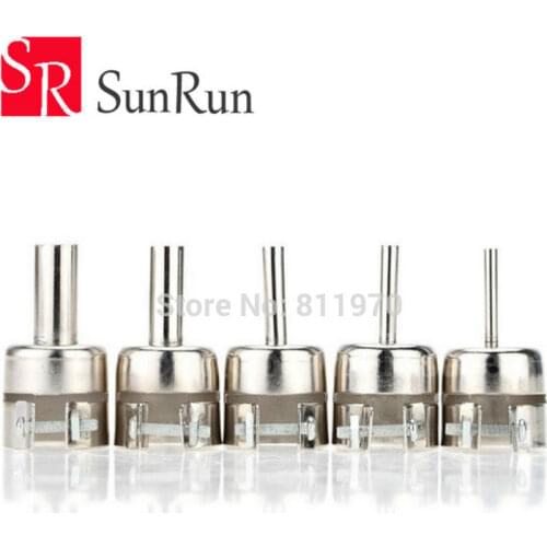 New Hot 5pcs Universal Heat Gun Resisting Nozzles Hot Air Gun Silver 45x24mm For Soldering Rework