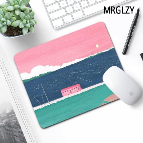 MRGLZY Drop Shipping Minimalist 220X180mm Pink Sky Small Mouse Pad Mats Carpet Gamer Laptop Mini PC Gaming Accessories MousePad