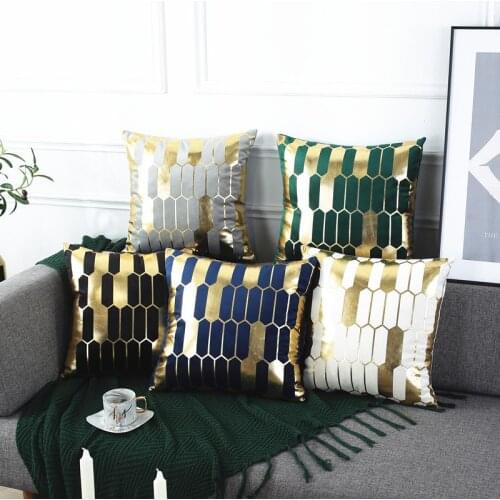 XDD6 Netherlands Velvet Bronze Pillow Household Bedroom Living Room Sofa Back Cushion Light Luxury Modern Minimalist Northern