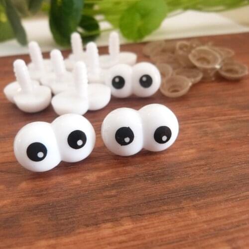New tiny 14x22mm Siamese plastic safety animal toy cartoon eyes & soft washer for diy doll findings-20pcs-50pcs-100pcs option