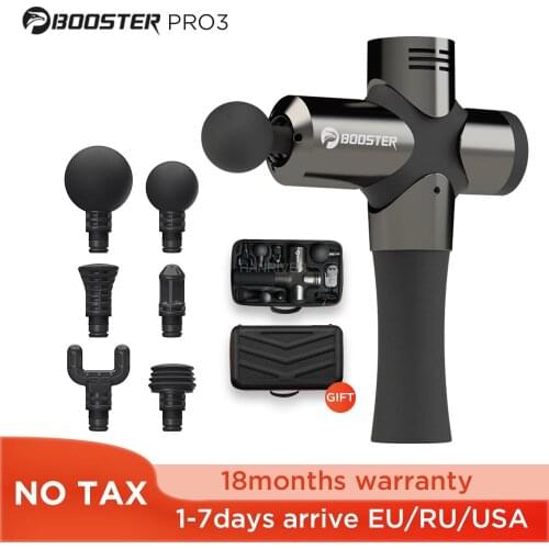 BOOSTER Pro 3 Deep Tissue Massage Gun Muscle Stimulator Body Massager Fascial Gun Relax Therapy Low Noise for Fintness Shaping