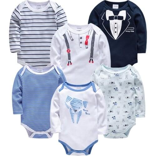 Pyjamas Baby Girls Bodysuits Cotton Long Sleeve Newborn Bodysuit Rock knitted O-Neck Body Bebe Clothing Infant Jumpsuits 0-12M