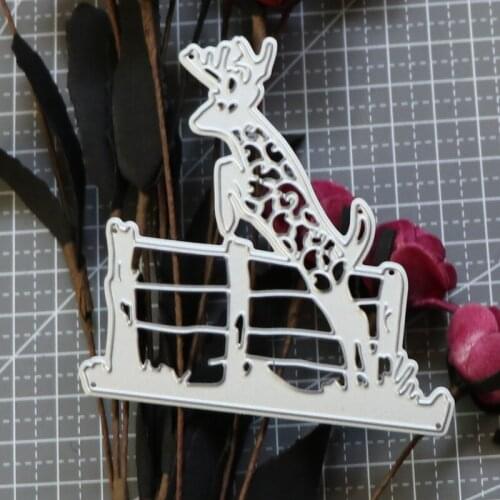 Animal Deer Frame Christmas Metal Cutting Dies Cut Die Mold Decoration Scrapbooking Embossing Paper Craft Mould Punch Stencils