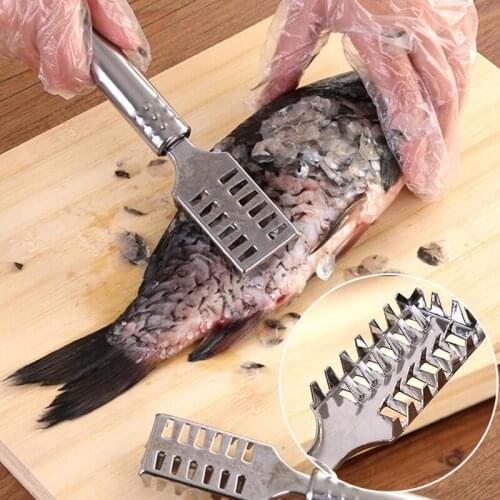 Fish Scale Remover Stainless Steel Fast Cleaning Fish Peeler Scale Remover Manual Fish Cleaning Knife Gadget Kitchen Tool