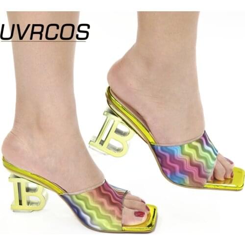 Latest Design Plus Size Women Shoes 42 Open Toe Shoes Colorful Heels for Women Luxury Brand Shoes Women African Party Pumps