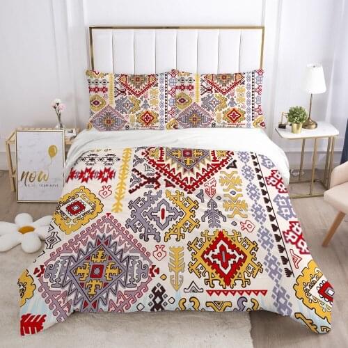 Modern Quilt/Comforter/Blanket Case Pillowcase with Zipper Duvet Cover Set Bedding Sets King Queen Full Size 3D Bed Linens
