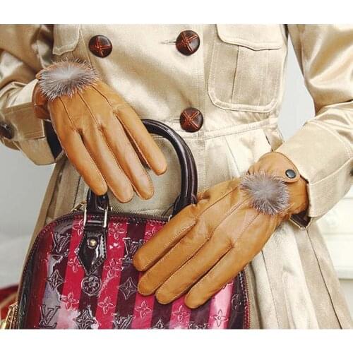 Warm winter Womens gloves ,Genuine Leather,colors leather gloves,male leather gloves,winter gloves women, Free shipping