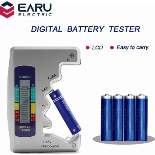 Universal Digital LCD Battery Tester Checker Button Cell Capacity Detector C/D/N/AA/AAA/9V Battery Power Supply Testing Monitor
