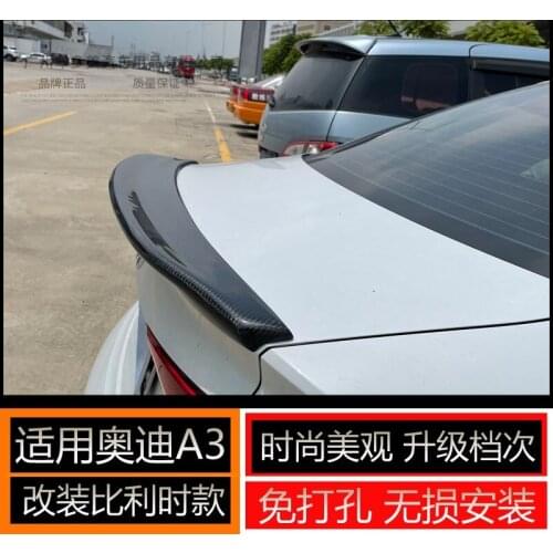 For Audi a3 high quality Carbon Fiber rear boot Wing Spoiler Rear Roof Spoiler Wing Trunk Lip Boot Cover