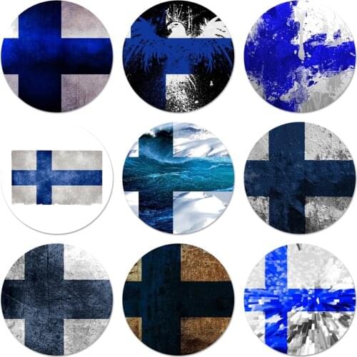 Finland Flag Icons Pins Badge Decoration Brooches Metal Badges For Backpack Decoration 58mm